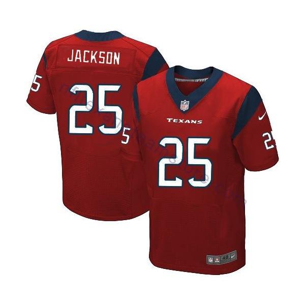 [Elite] Jackson Houston Football Team Jersey -Houston #25 Kareem Jackson Jersey (Red)