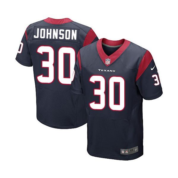 [Elite] Johnson Houston Football Team Jersey -Houston #30 Kevin Johnson Jersey (Blue)