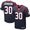 [Elite] Johnson Houston Football Team Jersey -Houston #30 Kevin Johnson Jersey (Blue)