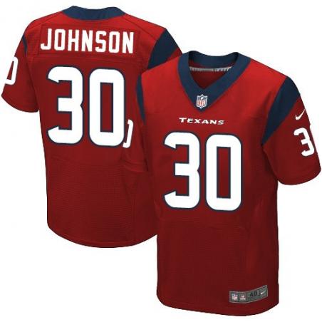 [Elite] Johnson Houston Football Team Jersey -Houston #30 Kevin Johnson Jersey (Red)