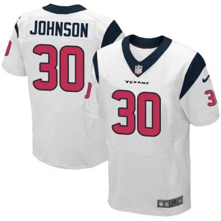 [Elite] Johnson Houston Football Team Jersey -Houston #30 Kevin Johnson Jersey (White)