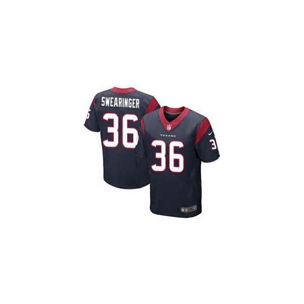 [Elite] Swearinger Houston Football Team Jersey -Houston #36 D.J. Swearinger Jersey (Blue)