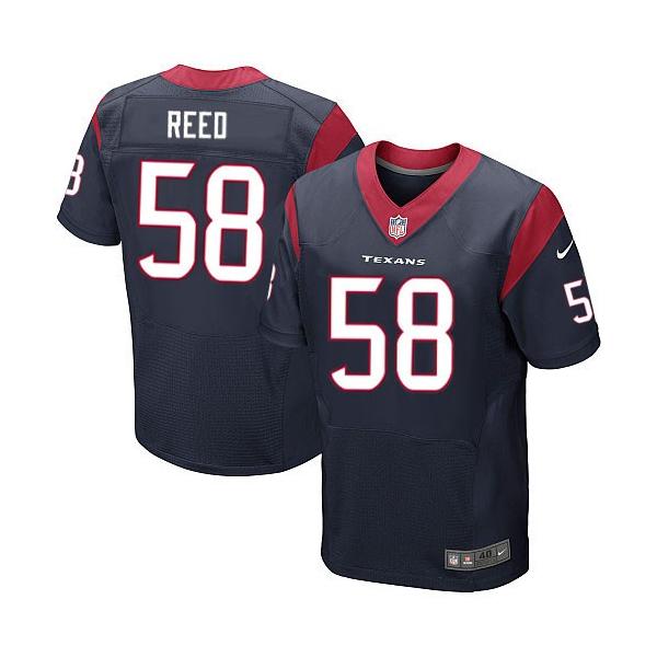 [Elite] Reed Houston Football Team Jersey -Houston #58 Brooks Reed Jersey (Blue)