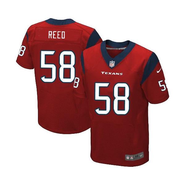 [Elite] Reed Houston Football Team Jersey -Houston #58 Brooks Reed Jersey (Red)