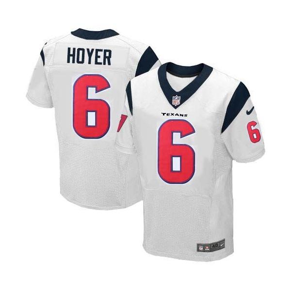 [Elite] Hoyer Houston Football Team Jersey -Houston #6 Brian Hoyer Jersey (White)