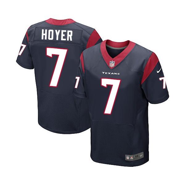 [Elite] Hoyer Houston Football Team Jersey -Houston #7 Brian Hoyer Jersey (Blue)