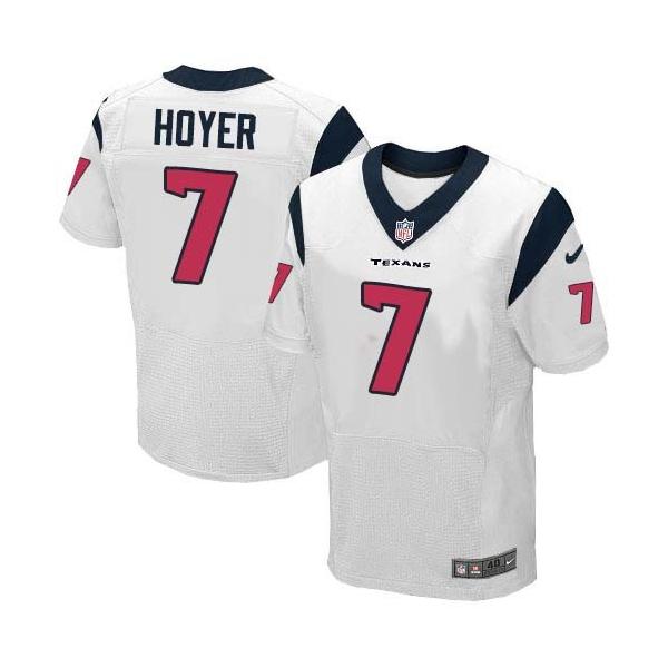 [Elite] Hoyer Houston Football Team Jersey -Houston #7 Brian Hoyer Jersey (White)