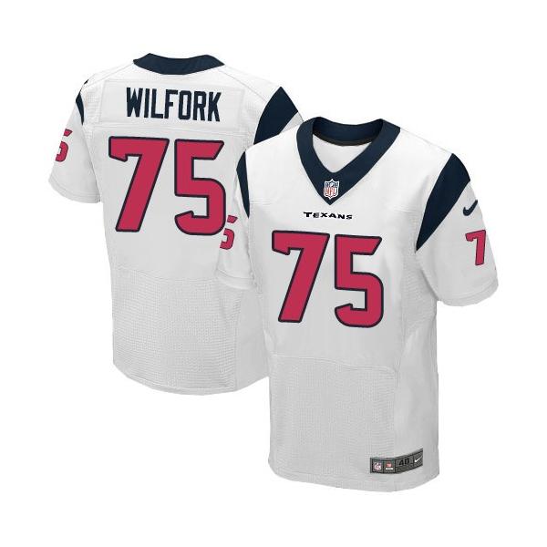 [Elite] Wilfork Houston Football Team Jersey -Houston #75 Vince Wilfork Jersey (White)