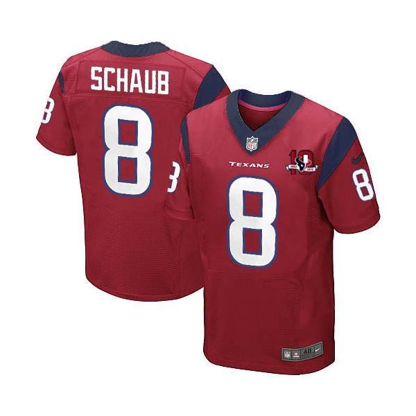 [Elite] Schaub Houston Football Team Jersey -Houston #8 Matt Schaub Jersey (Red 10 Anniversary)