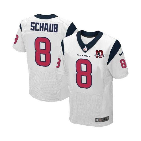 [Elite] Schaub Houston Football Team Jersey -Houston #8 Matt Schaub Jersey (White)