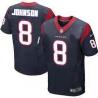 [Elite] Johnson Houston Football Team Jersey -Houston #8 Will Johnson Jersey (Blue)