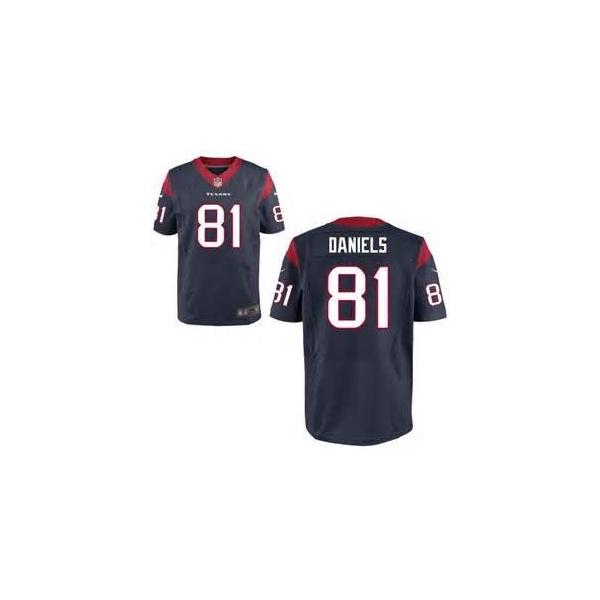 [Elite] Daniels Houston Football Team Jersey -Houston #81 Owen Daniels Jersey (Blue)