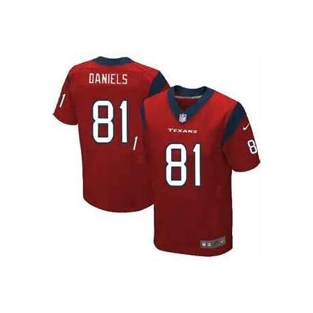 [Elite] Daniels Houston Football Team Jersey -Houston #81 Owen Daniels Jersey (Red)