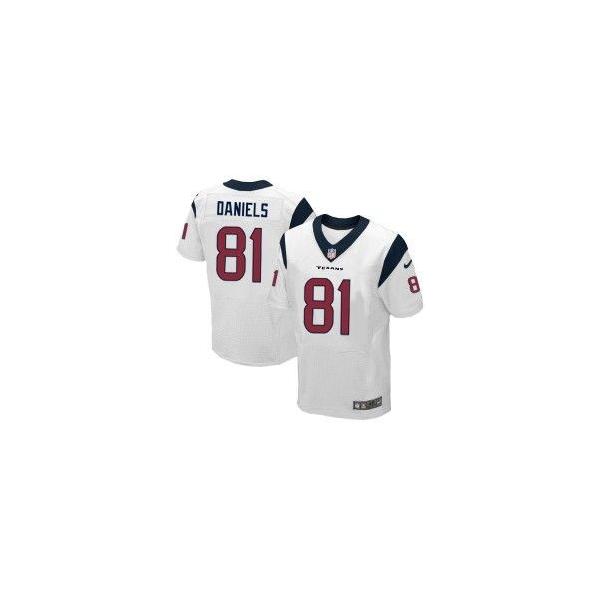 [Elite] Daniels Houston Football Team Jersey -Houston #81 Owen Daniels Jersey (White)