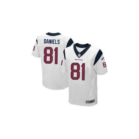 [Elite] Daniels Houston Football Team Jersey -Houston #81 Owen Daniels Jersey (White)