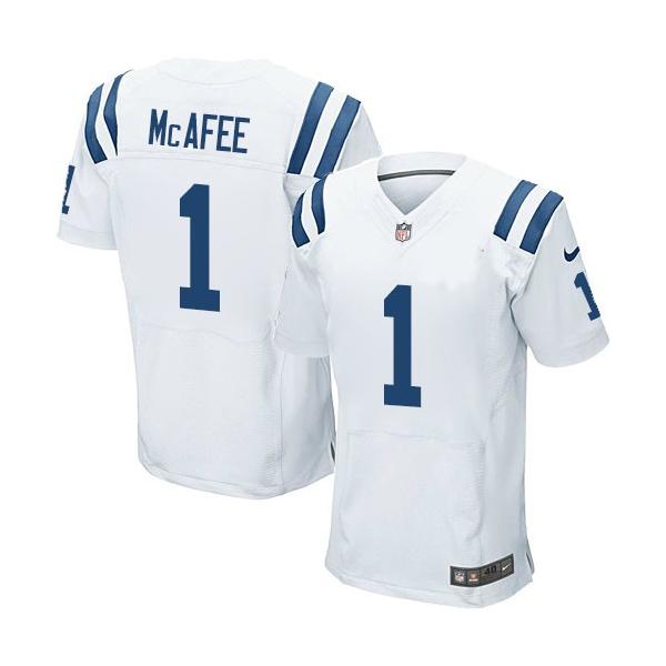 [Elite] Mcafee Indianapolis Football Team Jersey -Indianapolis #1 Pat Mcafee Jersey (White)