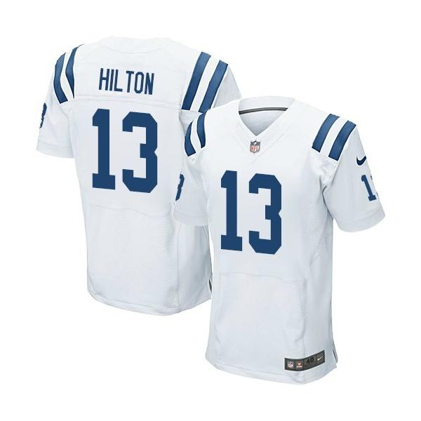 [Elite] Hilton Indianapolis Football Team Jersey -Indianapolis #13 T.Y. Hilton Jersey (White)