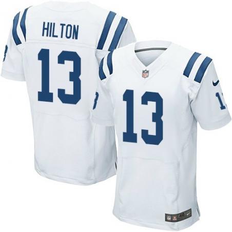 [Elite] Hilton Indianapolis Football Team Jersey -Indianapolis #13 T.Y. Hilton Jersey (White)