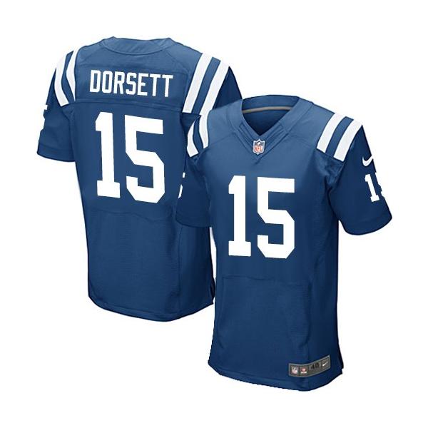 [Elite] Dorsett Indianapolis Football Team Jersey -Indianapolis #15 Phillip Dorsett Jersey (Blue)