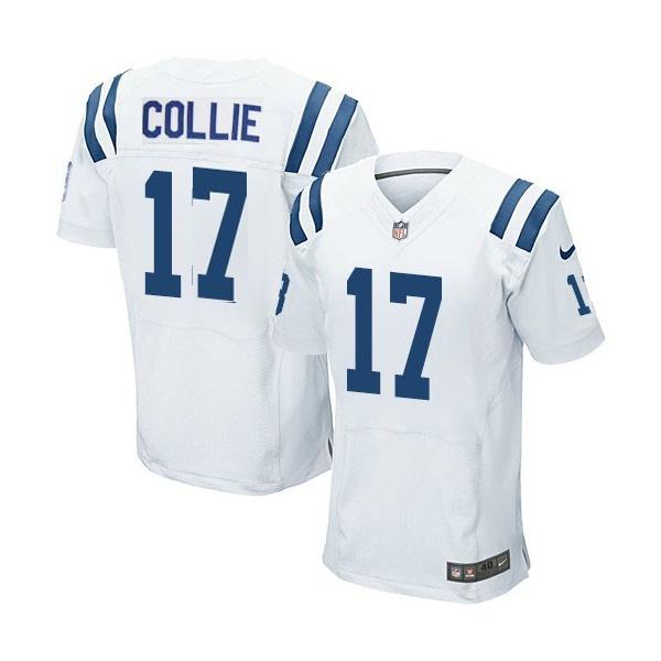 [Elite] Collie Indianapolis Football Team Jersey -Indianapolis #17 Austin Collie Jersey (White)