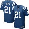 [Elite] Davis Indianapolis Football Team Jersey -Indianapolis #21 Vontae Davis Jersey (Blue)