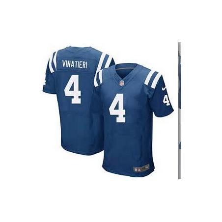 [Elite] Vinatieri Indianapolis Football Team Jersey -Indianapolis #4 Adam Vinatieri Jersey (Blue)