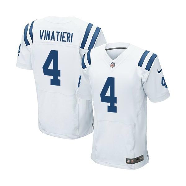 [Elite] Vinatieri Indianapolis Football Team Jersey -Indianapolis #4 Adam Vinatieri Jersey (White)