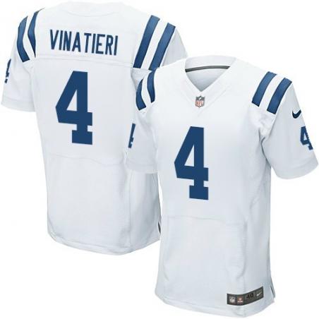 [Elite] Vinatieri Indianapolis Football Team Jersey -Indianapolis #4 Adam Vinatieri Jersey (White)