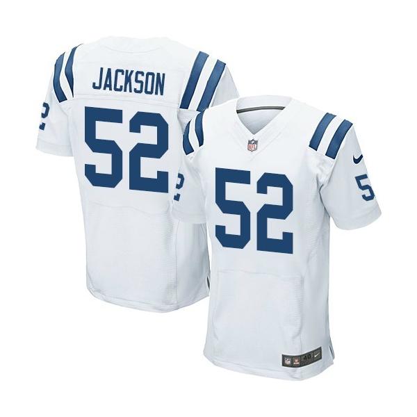 [Elite] Jackson Indianapolis Football Team Jersey -Indianapolis #52 D'Qwell Jackson Jersey (White)