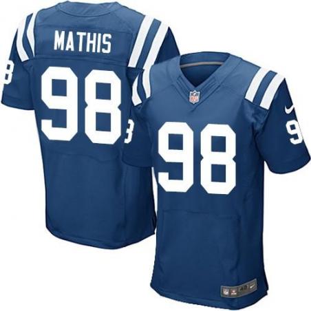 [Elite] Mathis Indianapolis Football Team Jersey -Indianapolis #98 Robert Mathis Jersey (Blue)