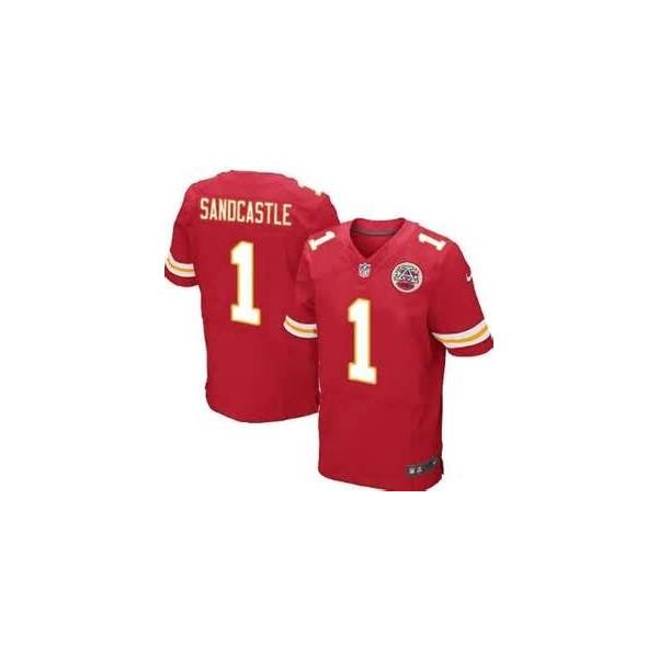 [Elite] Sandcastle Kansas City Football Team Jersey -Kansas City #1 Leon Sandcastle Jersey (Red)