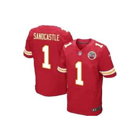 [Elite] Sandcastle Kansas City Football Team Jersey -Kansas City #1 Leon Sandcastle Jersey (Red)