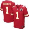 [Elite] Sandcastle Kansas City Football Team Jersey -Kansas City #1 Leon Sandcastle Jersey (Red)