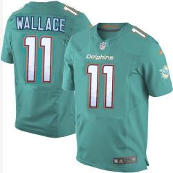 [Elite] Wallace Miami Football Team Jersey -Miami #11 Mike Wallace Jersey (Green, new)