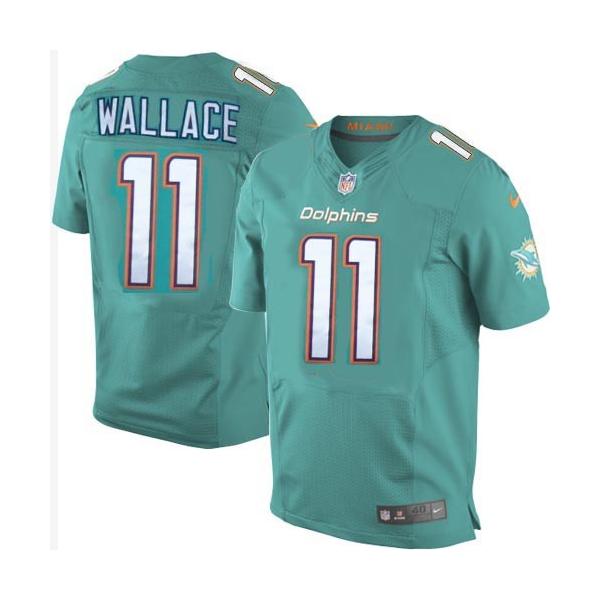 [Elite] Wallace Miami Football Team Jersey -Miami #11 Mike Wallace Jersey (Green, new)