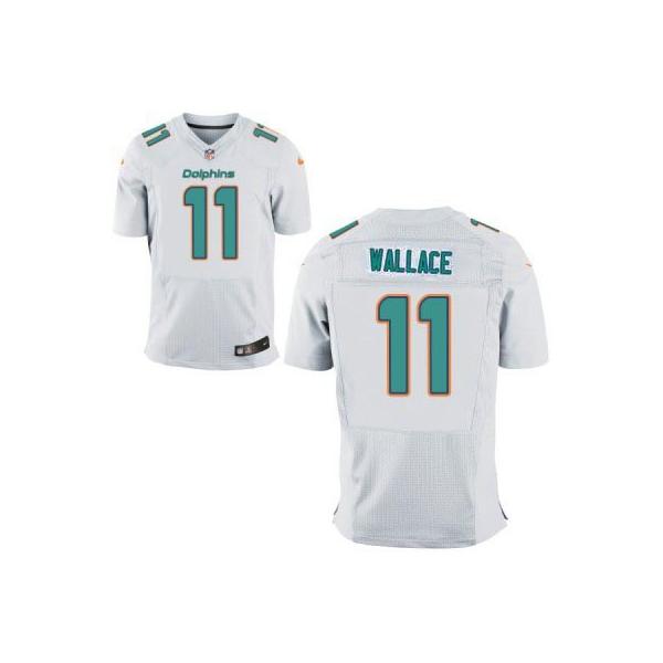 [Elite] Wallace Miami Football Team Jersey -Miami #11 Mike Wallace Jersey (White, new)