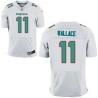 [Elite] Wallace Miami Football Team Jersey -Miami #11 Mike Wallace Jersey (White, new)