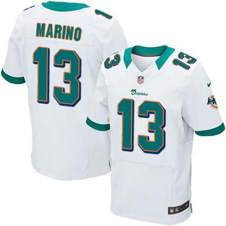 [Elite] Marino Miami Football Team Jersey -Miami #13 Dan Marino Jersey (White)