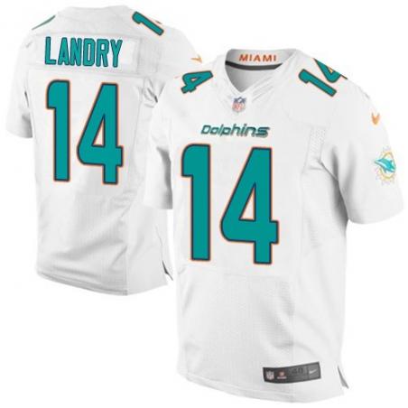 [Elite] Landry Miami Football Team Jersey -Miami #14 Jarvis Landry Jersey (White)