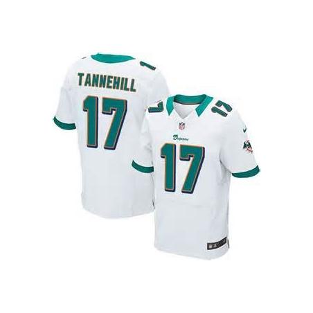 [Elite] Tannehill Miami Football Team Jersey -Miami #17 Ryan Tannehill Jersey (White)