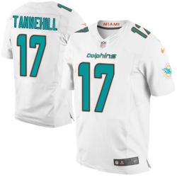 [Elite] Tannehill Miami Football Team Jersey -Miami #17 Ryan Tannehill Jersey (White, new)