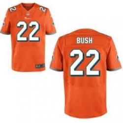 [Elite] Bush Miami Football Team Jersey -Miami #22 Reggie Bush Jersey (Orange)