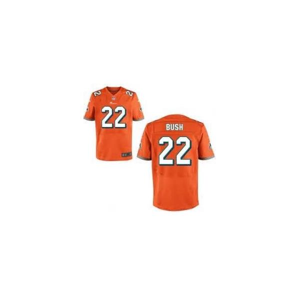 [Elite] Bush Miami Football Team Jersey -Miami #22 Reggie Bush Jersey (Orange)