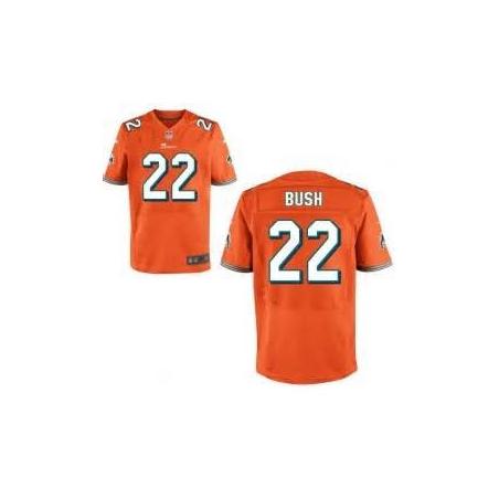 [Elite] Bush Miami Football Team Jersey -Miami #22 Reggie Bush Jersey (Orange)