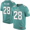 [Elite] McCain Miami Football Team Jersey -Miami #28 Bobby McCain Jersey (Green)