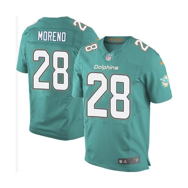 [Elite] Moreno Miami Football Team Jersey -Miami #28 Knowshon Moreno Jersey (Green, new)