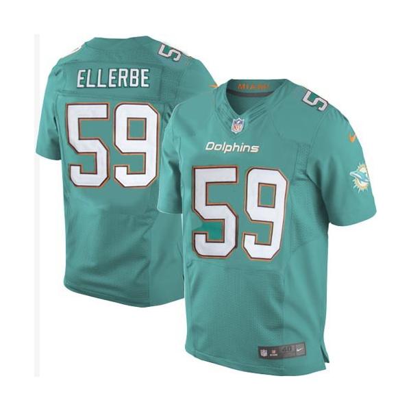 [Elite] Ellerbe Miami Football Team Jersey -Miami #59 Dannell Ellerbe Jersey (Green, new)