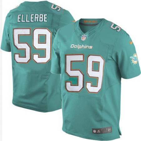 [Elite] Ellerbe Miami Football Team Jersey -Miami #59 Dannell Ellerbe Jersey (Green, new)