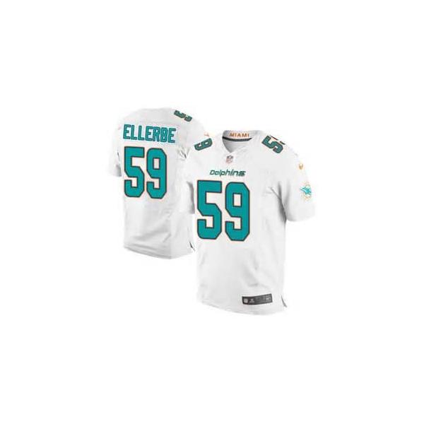 [Elite] Ellerbe Miami Football Team Jersey -Miami #59 Dannell Ellerbe Jersey (White, new)