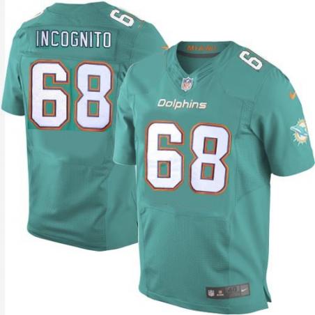 [Elite] Incognito Miami Football Team Jersey -Miami #68 Richie Incognito Jersey (Green)